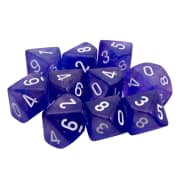 Chessex Luminary Borealis Purple/White 10ct D10 Set (27377)  Chessex   