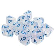 Chessex Luminary Borealis Icicle/Light Blue 10ct D10 Set (27381) Dice Chessex