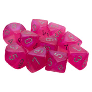 Chessex Luminary Borealis Pink/Silver 10ct D10 Set (27384)  Chessex   