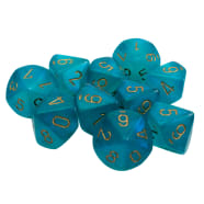 Chessex Luminary Borealis Teal/Gold 10ct D10 Set (27385)  Chessex   