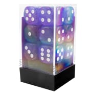 Chessex 16mm Borealis Luminary Purple/White 12ct D6 Set (27777) Dice Chessex   