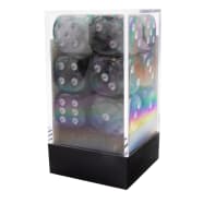 Chessex 16mm Borealis Luminary Light Smoke/Silver 12ct D6 Set (27778) Dice Chessex   
