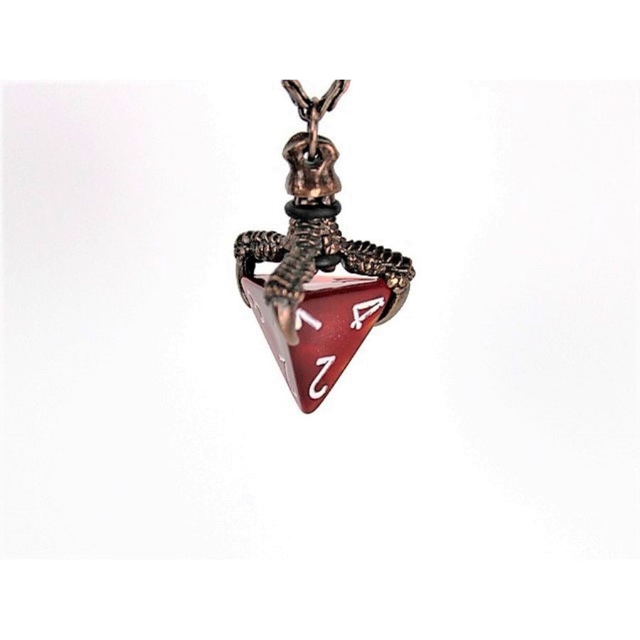 Dice Holder Jewelry Blade Claw D4 Pendant in Old Copper Clothing & Accessories Chessex   