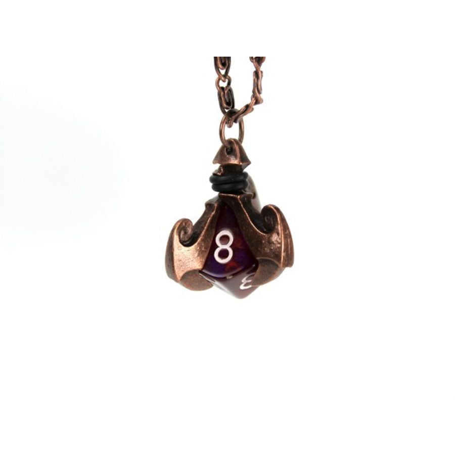 Dice Holder Jewelry Claw D10 Pendant in Old Copper Clothing & Accessories Chessex   