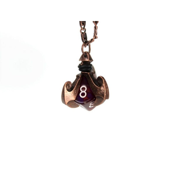 Dice Holder Jewelry Claw D10 Pendant in Old Copper Dice Chessex   