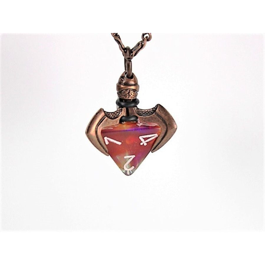Dice Holder Jewelry Blade Claw D4 Pendant in Old Copper Clothing & Accessories Chessex   