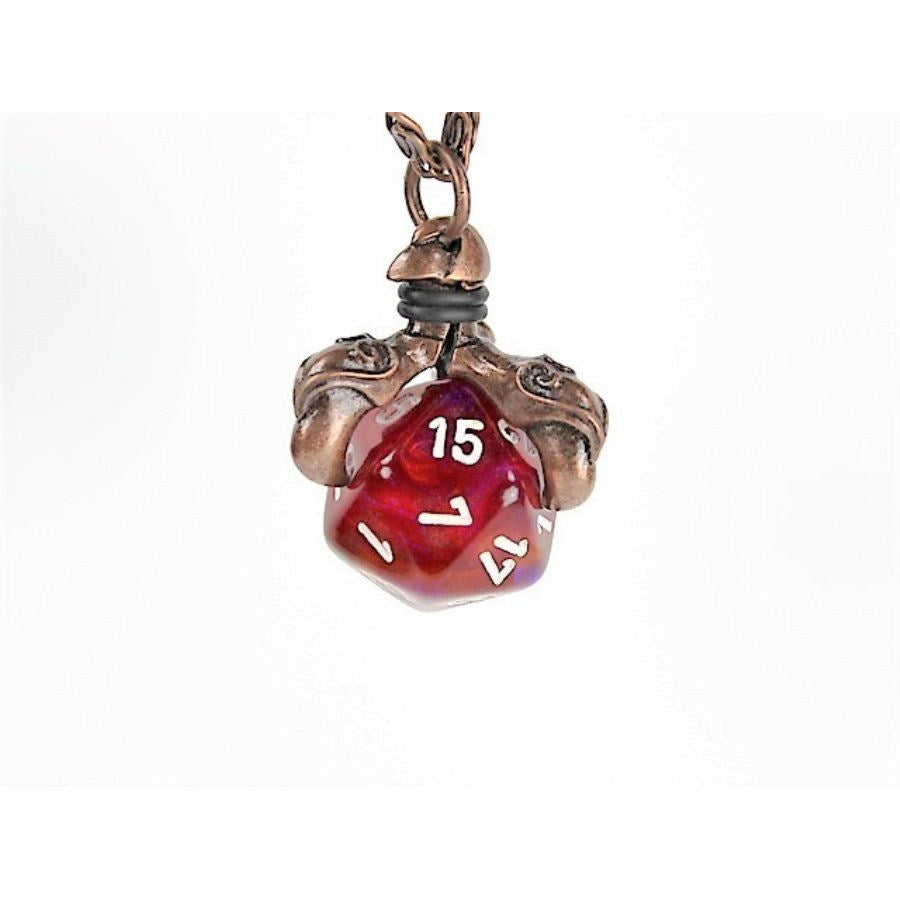 Dice Holder Jewelry Talon D20 Pendant in Old Copper Clothing & Accessories Chessex   