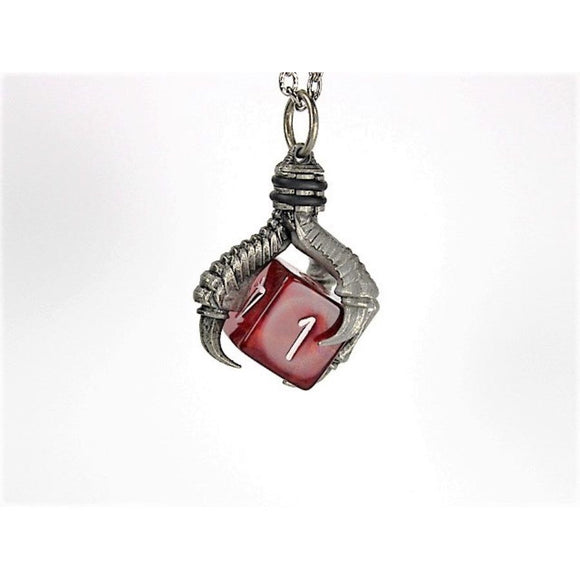 Dice Holder Jewelry D6 Pendant in Old Silver Dice Chessex   
