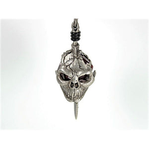 Dice Holder Jewelry Skull & Dagger D20 Pendant in Old Silver Dice Chessex   
