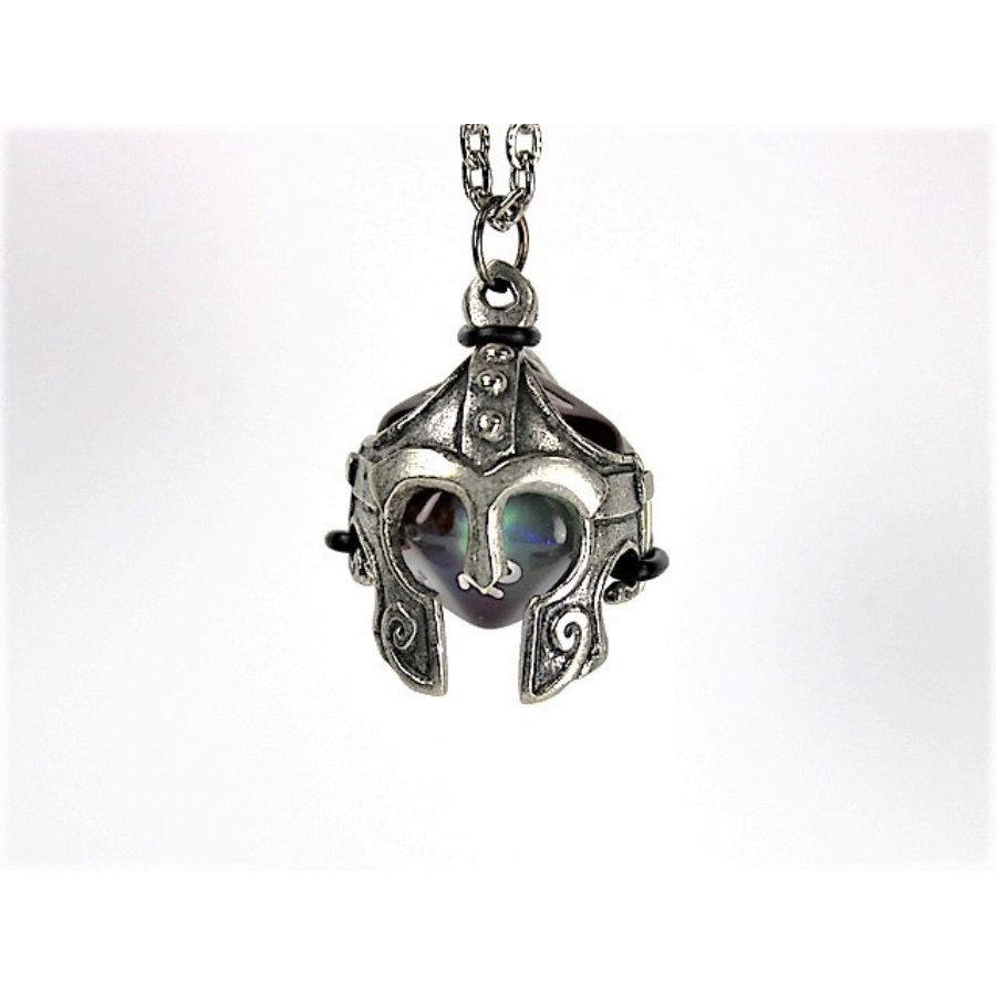 Dice Holder Jewelry Helmet D20 Pendant in Old Silver Clothing & Accessories Chessex   
