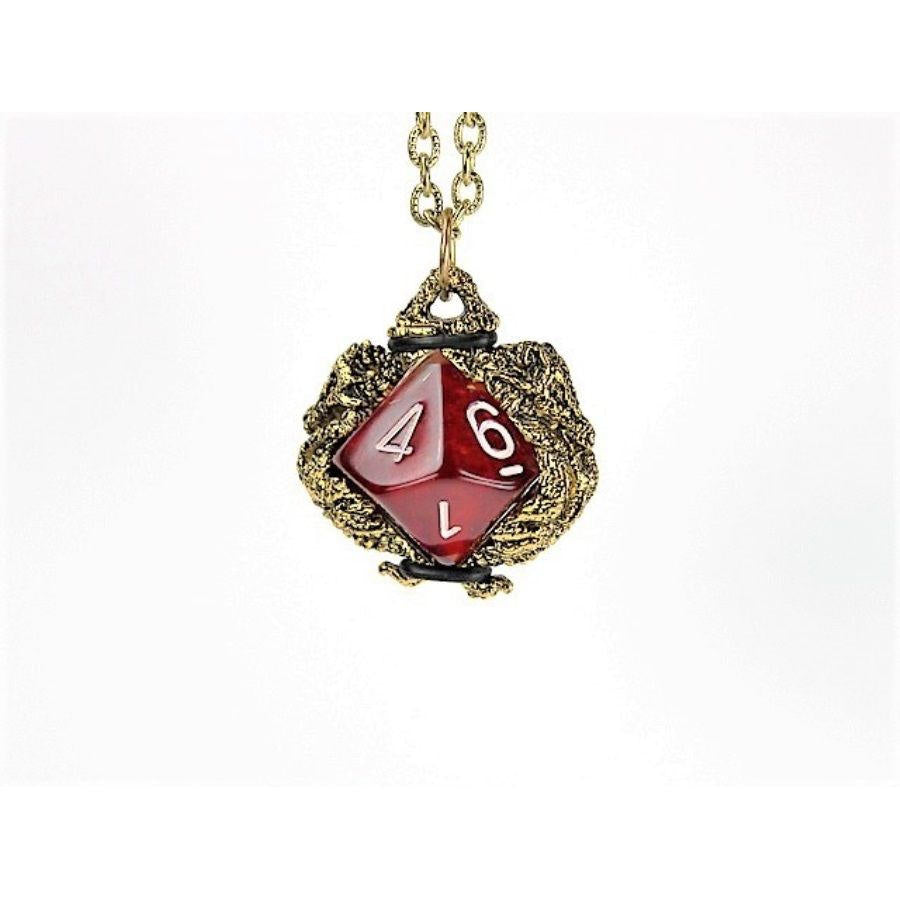 Dice Holder Jewelry Dragons D10 Pendant in Gold Clothing & Accessories Chessex   