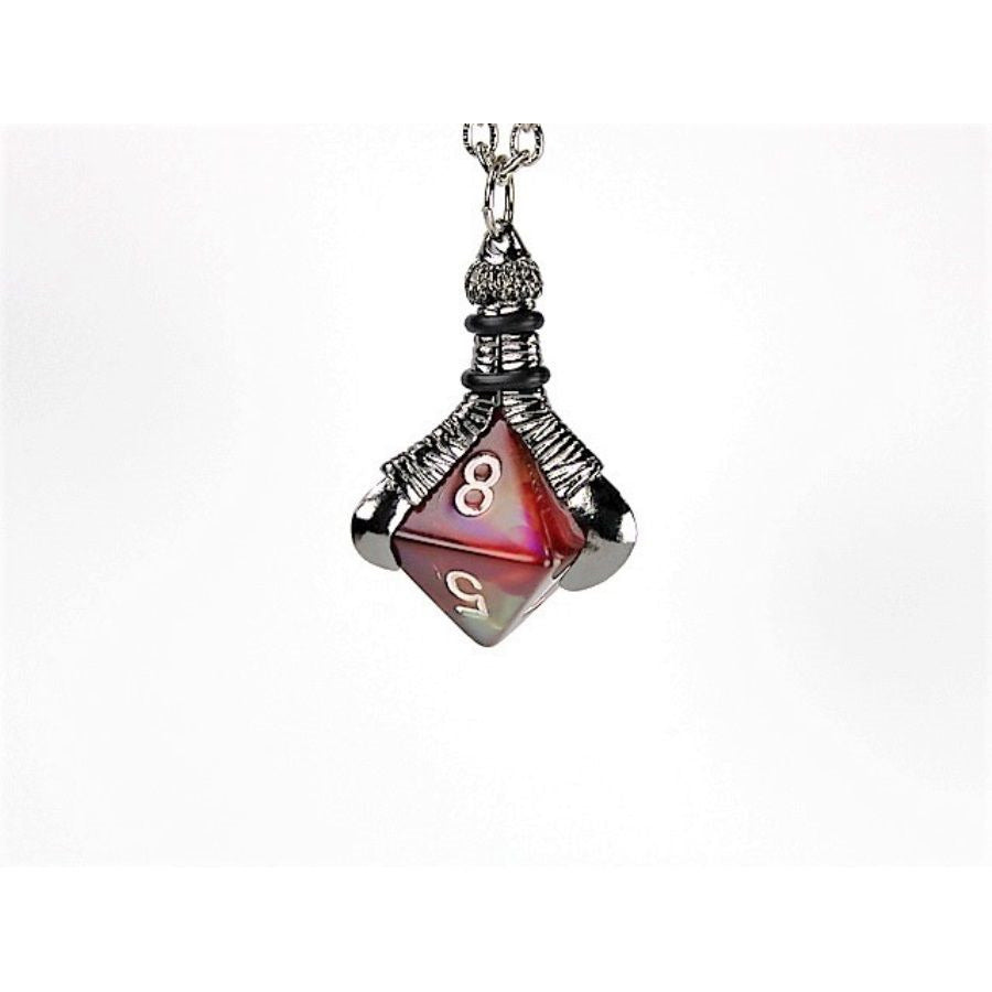 Dice Holder Jewelry D8 Pendant in Gunmetal Grey Clothing & Accessories Chessex   
