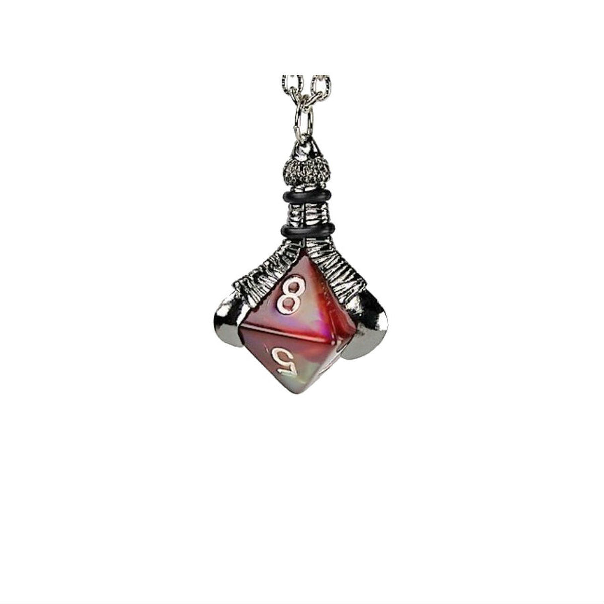 Dice Holder Jewelry D8 Pendant in Old Silver Clothing & Accessories Chessex   