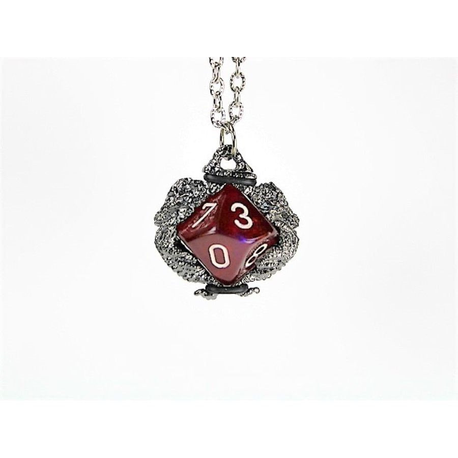 Dice Holder Jewelry Dragons D10 Pendant in Gunmetal Grey Clothing & Accessories Chessex   