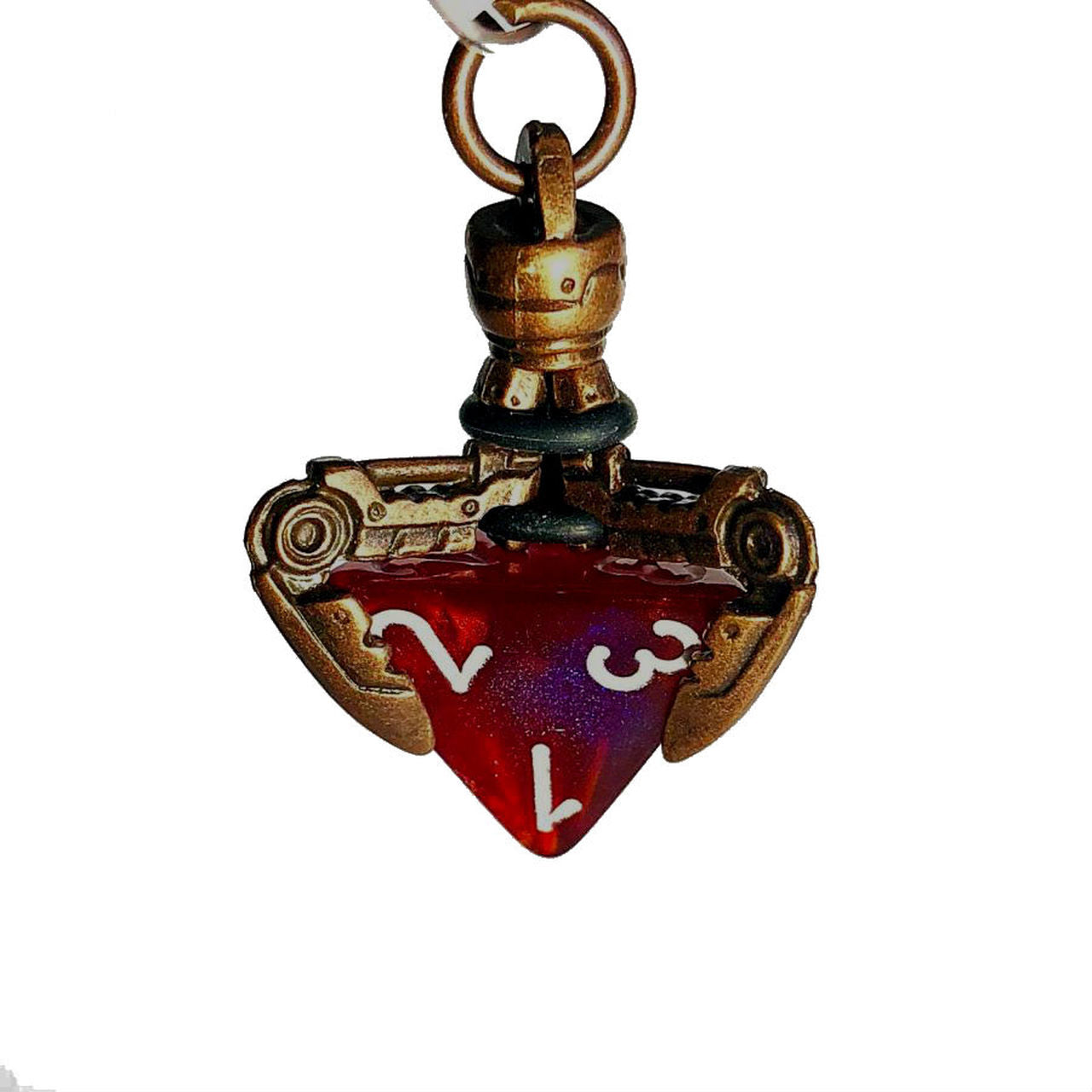 Dice Holder Jewelry Tekno D4 Pendant in Old Brass Clothing & Accessories Chessex   