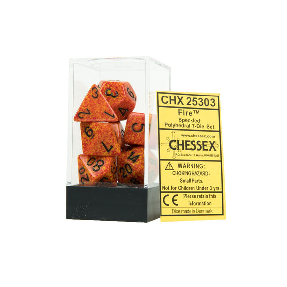Chessex Speckled Fire 7ct Polyhedral Set (25303) Dice Chessex   