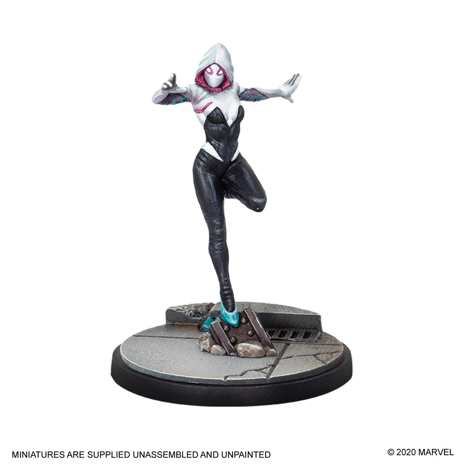 Marvel Crisis Protocol: Spider-man & Ghost Spider Miniatures Atomic Mass Games   