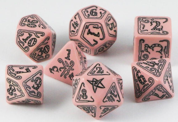 Q-Workshop Call of Cthulhu Pink/Black 7ct Polyhedral Set Home page Other   
