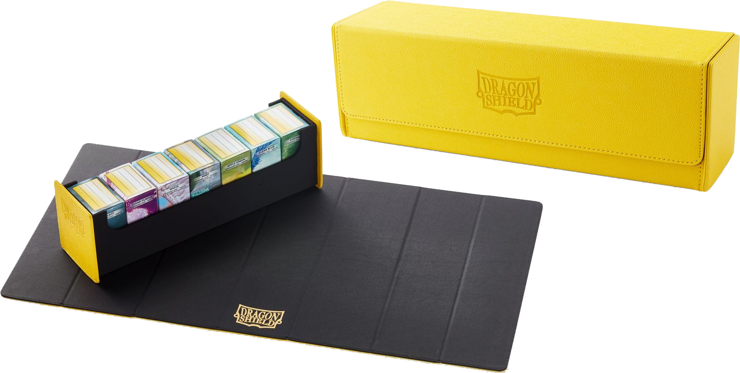 Dragon Shield Magic Carpet Deck Box Yellow/Black Supplies Arcane Tinmen   