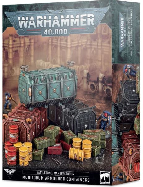 Warhammer 40K Battlezone Manufactorum Munitorum Armoured Containers Miniatures Games Workshop   
