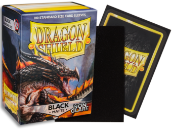 Dragon Shield Matte Non-Glare Standard Sleeves 100ct Black (11802) Home page Arcane Tinmen   