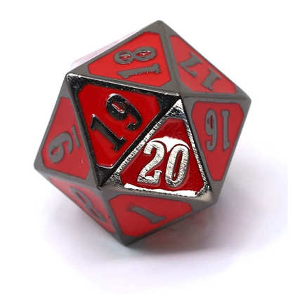Die Hard Dice Metal Spindown D20 Sinister Red Dice Die Hard Dice