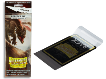 Dragon Shield Perfect Fit Sealable Standard Sleeves 100ct Smoke (13223) Supplies Arcane Tinmen   