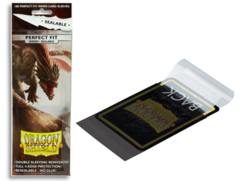 Dragon Shield Perfect Fit Sealable Standard Sleeves 100ct Smoke (13223 –  Common Ground Games