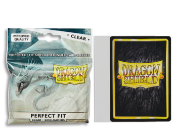 Dragon Shield Perfect Fit Side Load Standard Sleeves 100ct Clear (13101) Supplies Arcane Tinmen   