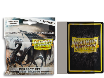 Dragon Shield Perfect Fit Side Load Standard Sleeves 100ct Smoke (13123) Supplies Arcane Tinmen   
