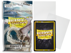 Dragon Shield Perfect Fit Standard Sleeves 100ct Clear (13001) Supplies Arcane Tinmen   