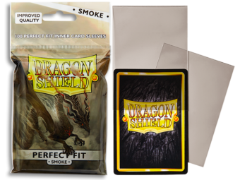 Dragon Shield Perfect Fit Standard Sleeves 100ct Smoke (13023) Supplies Arcane Tinmen   