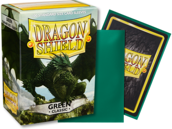 Dragon Shield Classic Green Sleeves 100ct (10004) Supplies Arcane Tinmen   