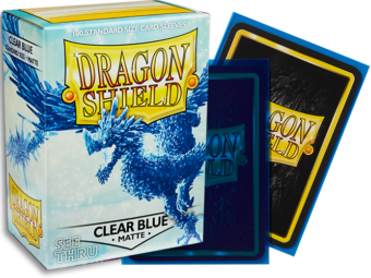 Dragon Shield Matte Standard Sleeves 100ct Clear Blue (11033) Supplies Arcane Tinmen   