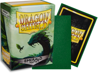 Dragon Shield Matte Standard Sleeves 100ct Emerald (11036) Supplies Arcane Tinmen   