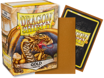 Dragon Shield Matte Standard Sleeves 100ct Gold (11006) Supplies Arcane Tinmen   