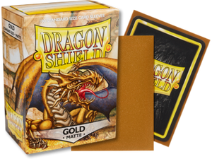 Dragon Shield Matte Standard Sleeves 100ct Gold (11006) Supplies Arcane Tinmen   