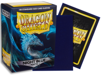 Dragon Shield Matte Standard Sleeves 100ct Night Blue (11042) Supplies Arcane Tinmen   