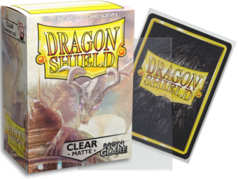 Dragon Shield Matte Non-Glare Standard Sleeves 100ct Clear (11801) Home page Arcane Tinmen   