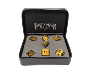 Easy Roller Metal Legendary Bronze Black Signature Font 7ct Polyhedral Set Home page Easy Roller Dice   