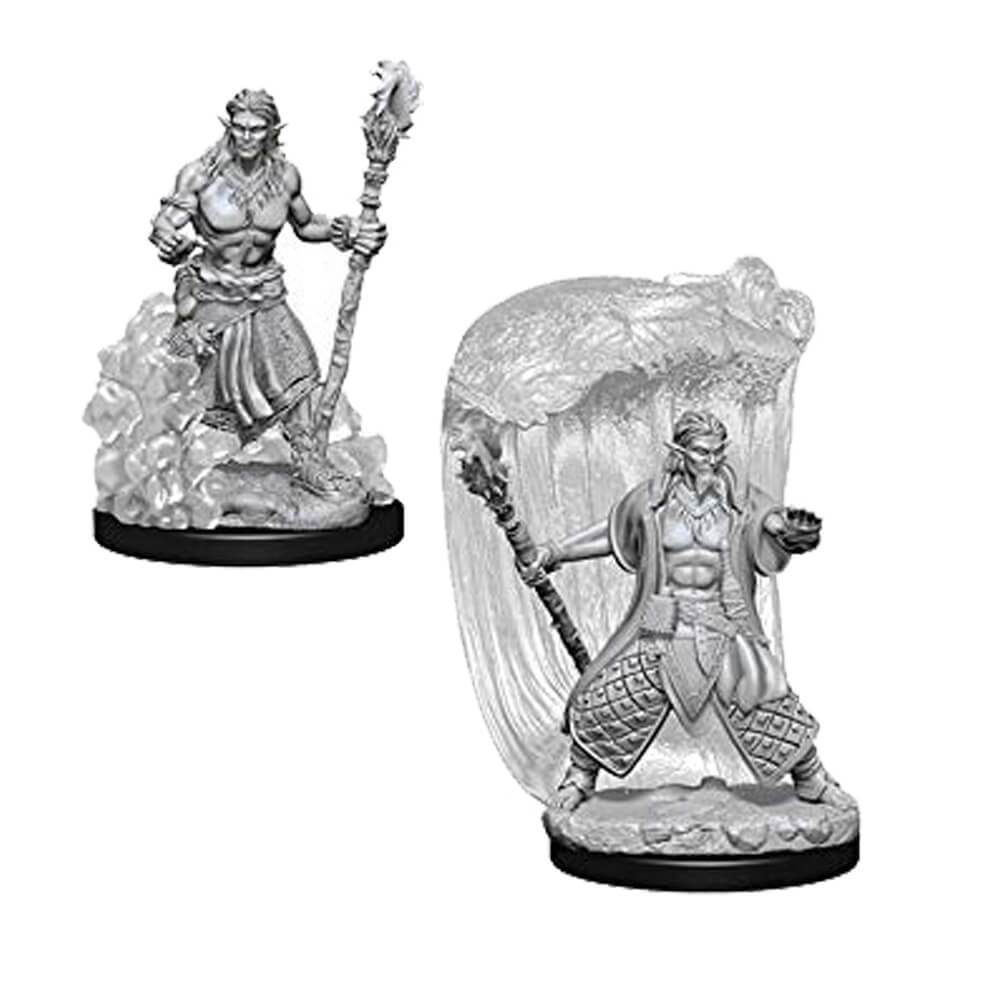 D&D Nolzur's Marvelous Unpainted Miniatures: Water Genasi Male Druid Miniatures WizKids   