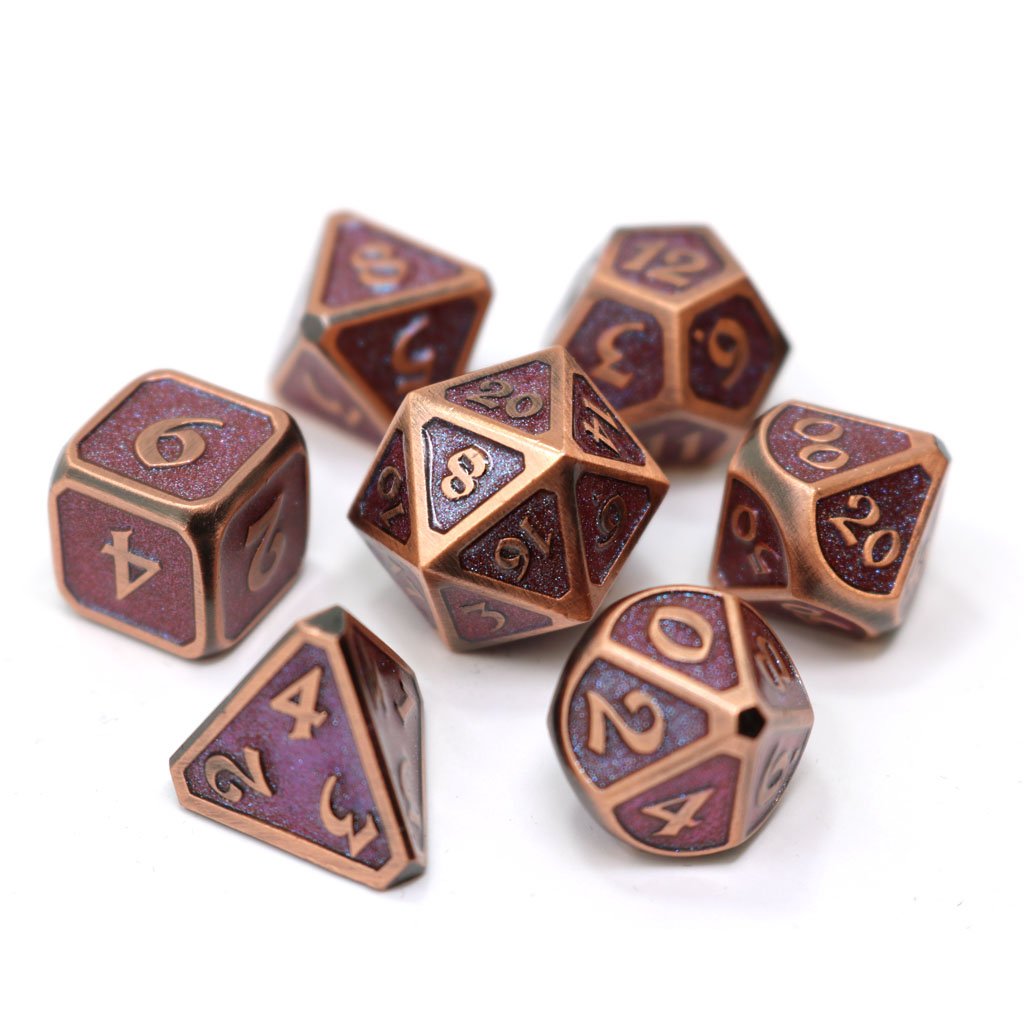 Die Hard Dice Metal Dreamscape Desert Melody 7ct Polyhedral Set Dice Die Hard Dice