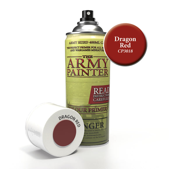 Colour Primer Spray: Dragon Red Home page Army Painter   