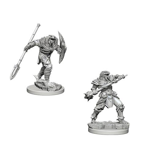 D&D Nolzur's Marvelous Unpainted Miniatures: Dragonborn Male Fighter with Spear Miniatures WizKids   