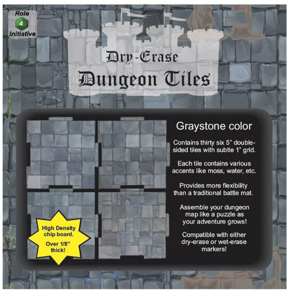 Dry Erase Dungeon Tiles - 36ct Greystone 5