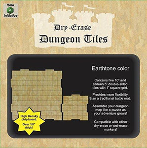 Dry Erase Dungeon Tiles - Earthtone 5ct 10" & 16ct 5" Square Home page Role 4 Initiative   
