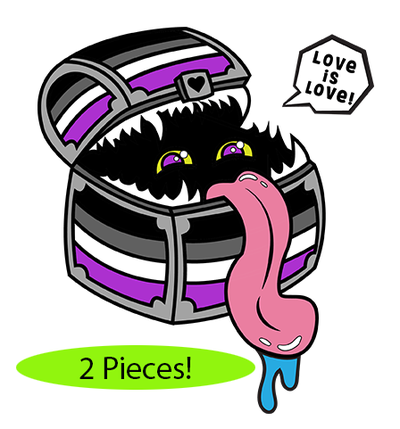 Pride Mimic Pin: Asexual Clothing & Accessories Foam Brain Games