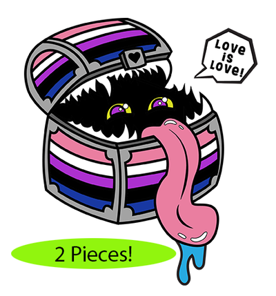 Pride Mimic Pin: Genderfluid Clothing & Accessories Foam Brain Games