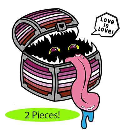 Pride Mimic Pin: Lesbian Clothing & Accessories Foam Brain Games