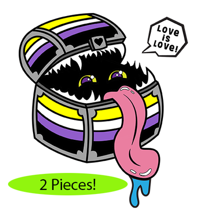 Pride Mimic Pin: Nonbinary Clothing & Accessories Foam Brain Games